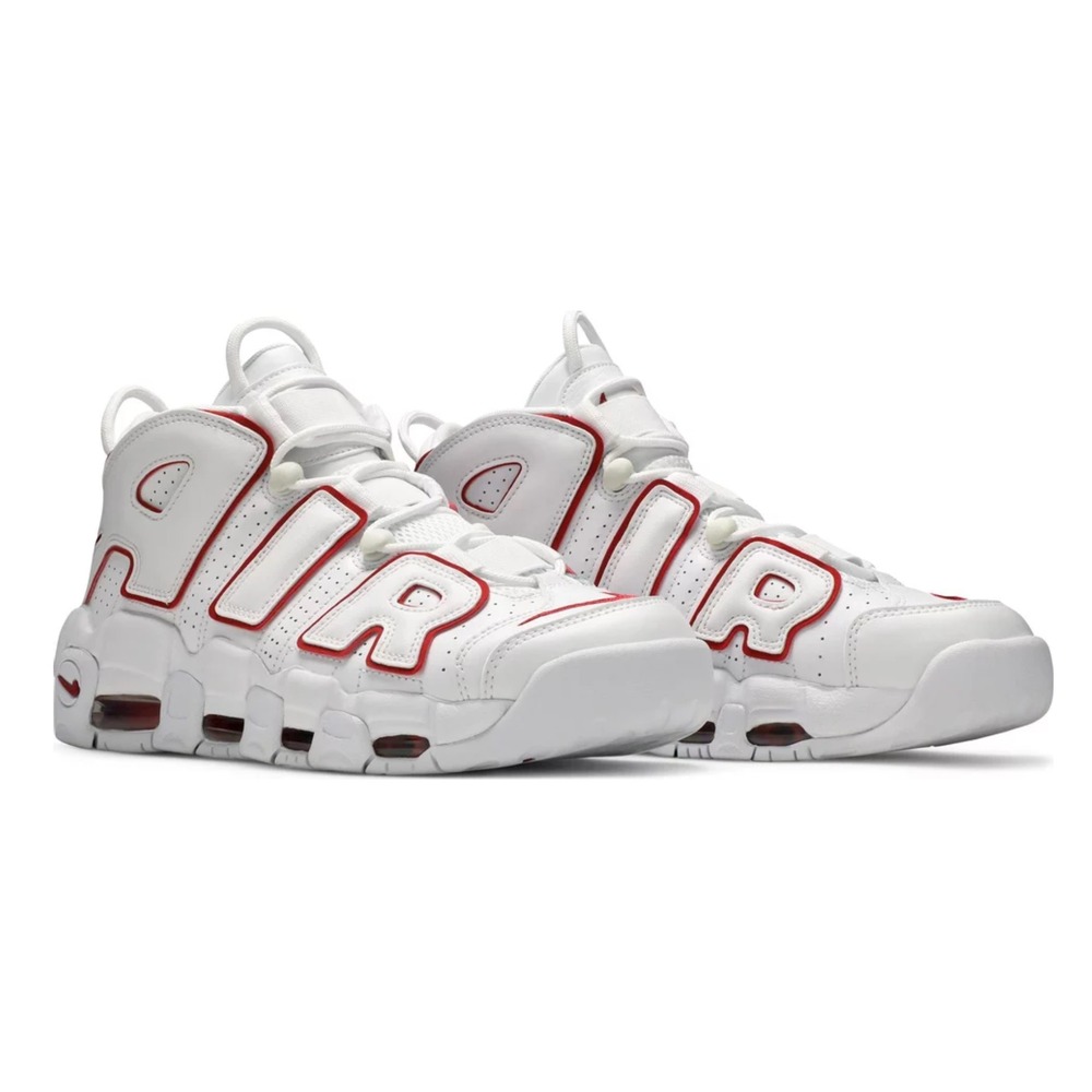 Nike Air More Uptempo White Varsity Red Outline, görsel 5