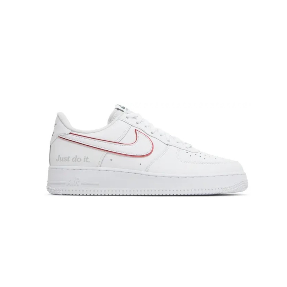 Nike Air Force 1 Low Just Do It White Noble Green Metallic Silver University Red Spor Ayakkabı