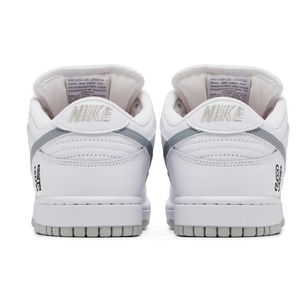 Nike SB Dunk Low Supreme 94 White Metallic Silver, görsel 3