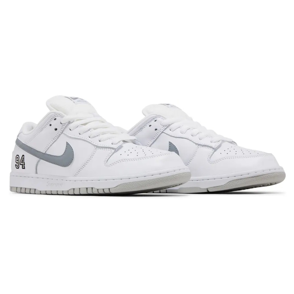 Nike SB Dunk Low Supreme 94 White Metallic Silver, görsel 5